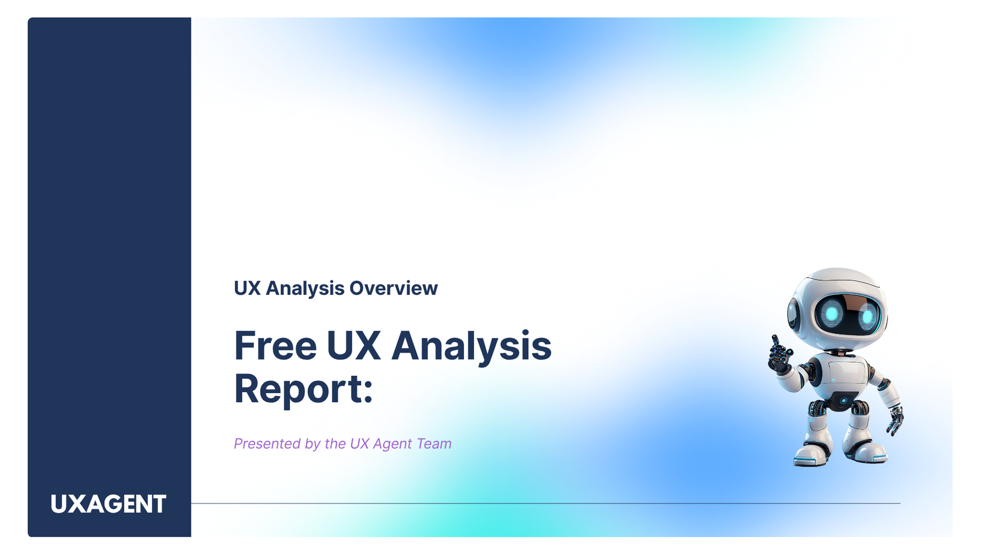 Free UX Analysis Report - Cover Page