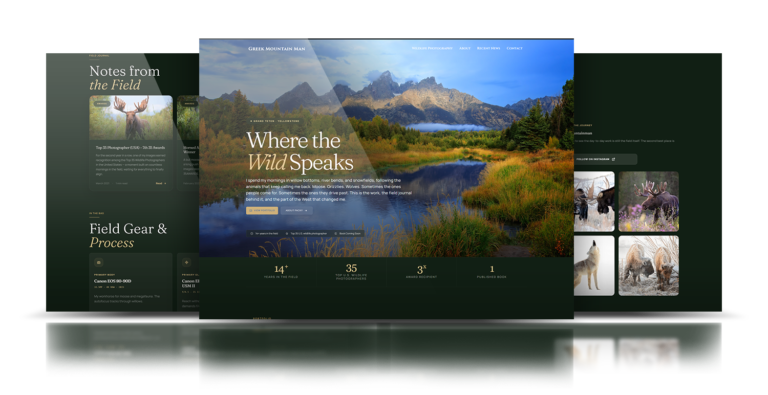 Website Showcase Mock-Up Greek Mountain Man - New